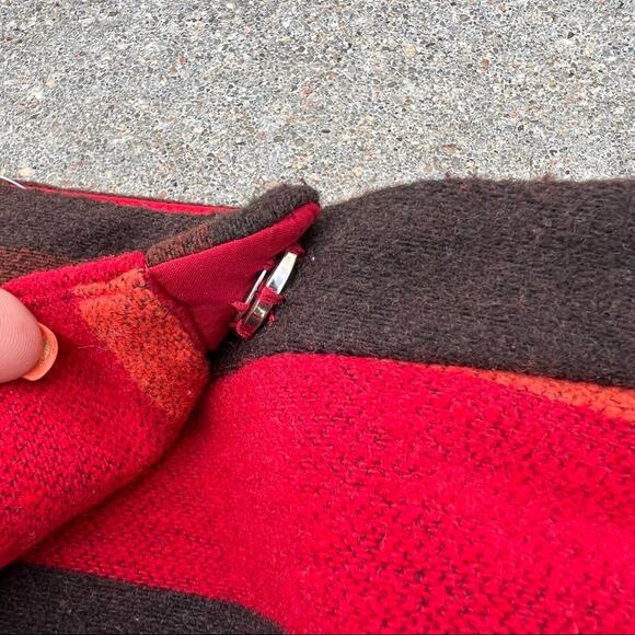 Ann Taylor Loft Wool Striped Pink Red Wrap Mini Skirt Size 2 NWT - Picture 5 of 8